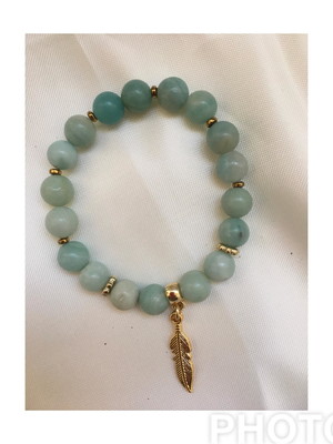 Pulseira de pedra amazonita