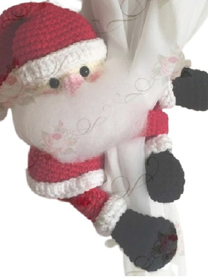 Receita em pdf - abraça cortina papai noel - amigurumi