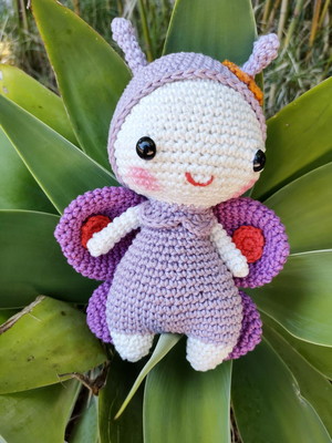 Borboleta em amigurumi