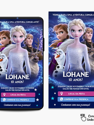 Convite interativo frozen 2