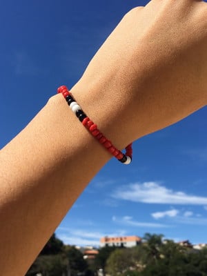 Pulseira cobra coral ajustavel