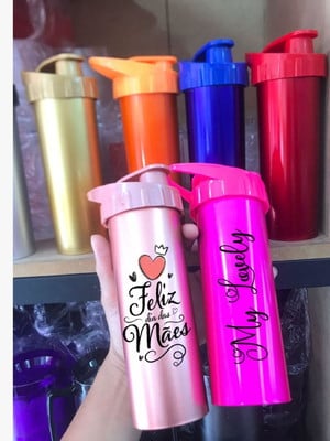 Garrafinhas metalizadas eco personalizadas