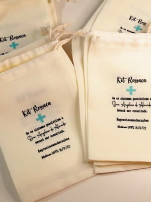 Saquinho kit ressaca formatura personalizado 10cmx15cm