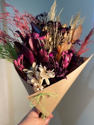 Buquê de flores desidratadas