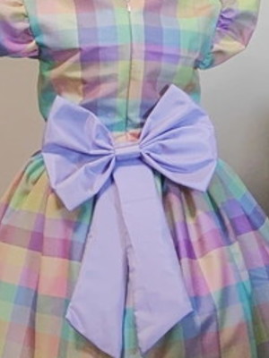 Vestido infantil quadriculado candy colors