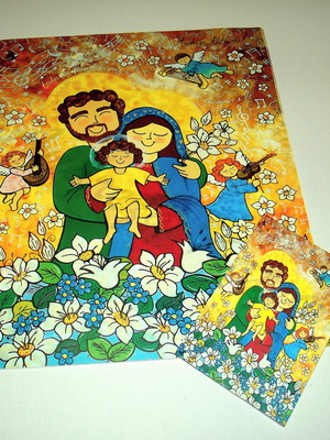 Gravura " a sagrada família "