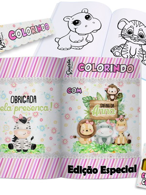 Arquivo digital-(1986) kit colorir safari menina