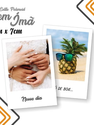Foto estilo polaroid 5x7 sem ímã - o menor preço garantido!