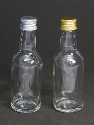 Kit 10 garrafinhas de vidro 50ml com tampa de alumínio