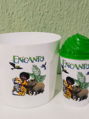 Kit pipoca com twister 300ml encanto antonio
