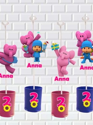 Centro de mesa pocoyo menina