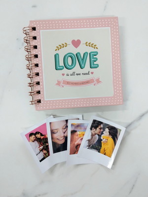 Scrapbook + 4 polaróides personalizado