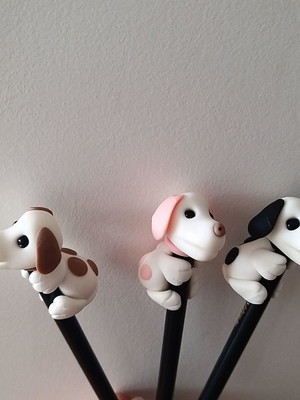 Lápis com ponteira cachorrinho