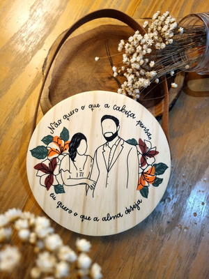 Quadro personalizado com foto de casal