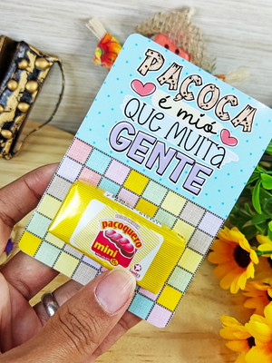 Card com paçoca- festa junina