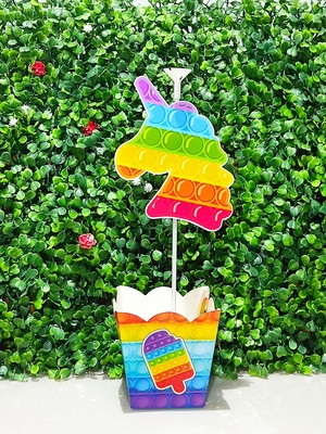 Cachepo pop it / centro de mesa pop it
