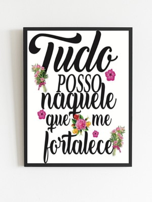 Quadro tudo posso naquele que me fortalece