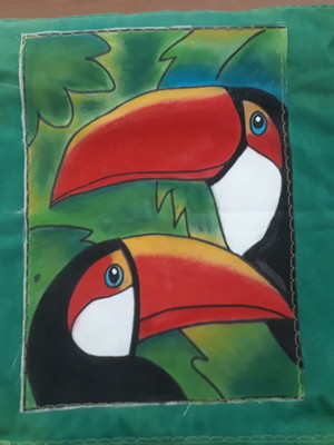 Capa de almofada tucanos natureza