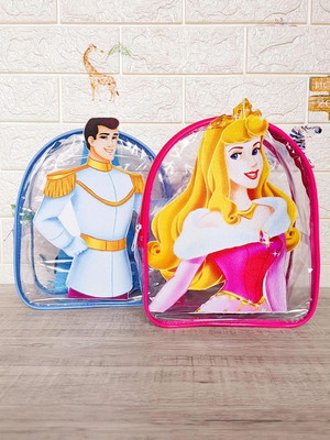 Mochila 3d princesa aurora e príncipe 20x25