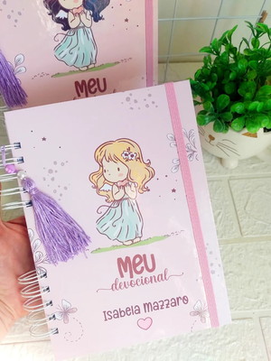 Planner/caderno devocional kids e adulto evangéli e católico