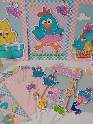 Kit festa só um bolinho galinha pintadinha
