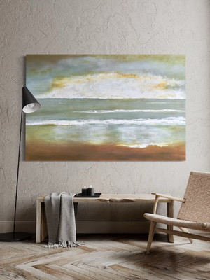 Tela paisagem abstrata - pintura original feita à mão*