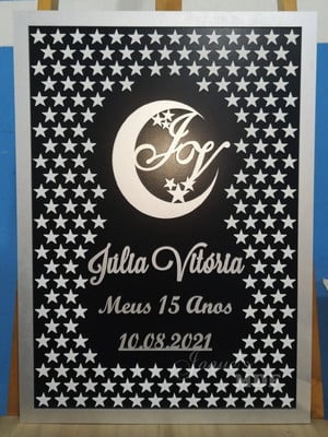 Quadro de assinaturas lua 200 estrelas