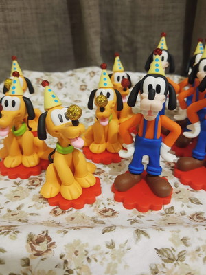 Aplique turma do ratinho de biscuit-circo