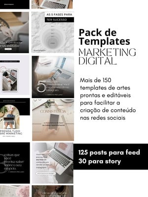Kit de artes para instagram marketing digital