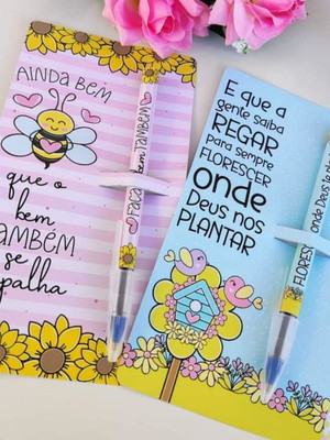 Card com caneta motivacional