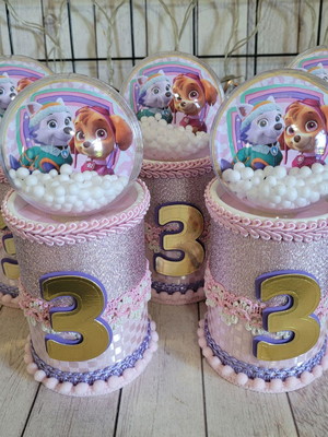 Cofre esfera luxo patrulha canina rosa