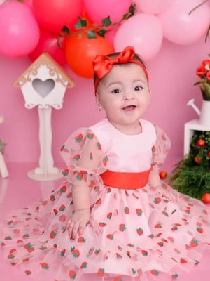 Vestido moranguinho