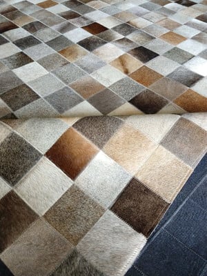 Tapete de couro bege 3,50x2,5