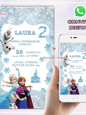 Convite digital frozen