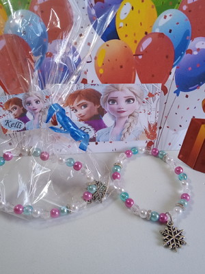 Lembrancinha pulseira da frozen