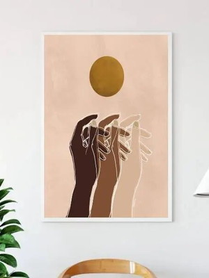 Quadro humanity hands (a3- com vidro)
