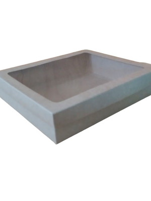 Caixa kraft com tampa de acetato (21x25,5x5cm)