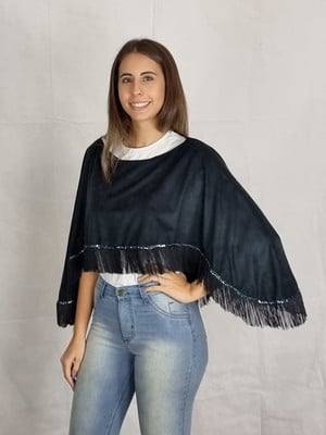 Pelerine azul marinho