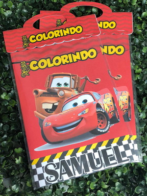 Livro colorir - carros mcqueen