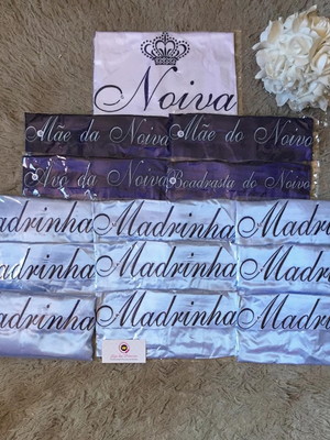 Robe de cetim bordado noiva madrinha casamento hobby roupão