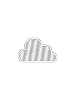 Patch bordado termocolante nuvem - modelo2