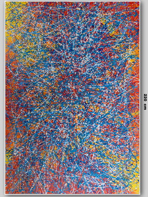 Tela abstrata 1,60 m x 2,20 m (entrega limitada - consulte)