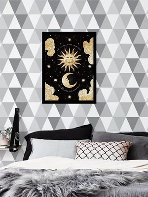 Quadro sol e lua (a3- com vidro)