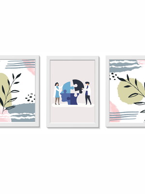 Quadros decorativos de psicologia e psicanálise 20x30cm