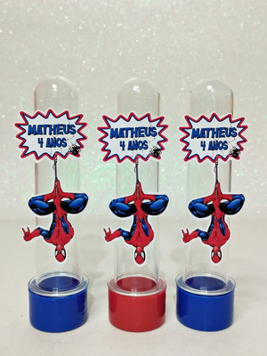 Brinde tubete homem aranha lembrancinha