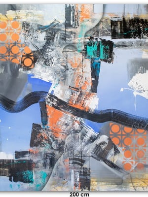 Tela abstrata 2 m x 1,50 m (entrega limitada - consulte)