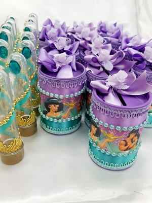 Kit princesa jasmine com 1 tubete e 1 cofre