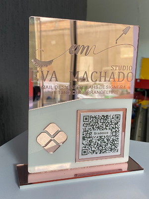 Placa pix 1 qr com logo