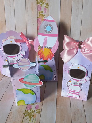 Kit festa 20 ítens astronauta menina