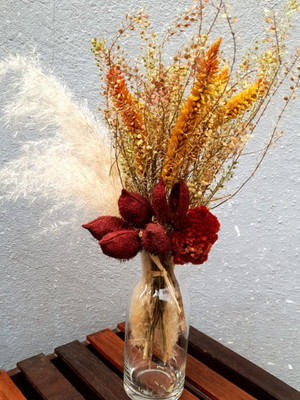 Flores secas kit com 10 para festa centro de mesa